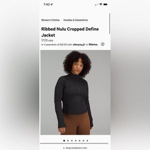Lululemon Defined Cropped Jacket *Lux